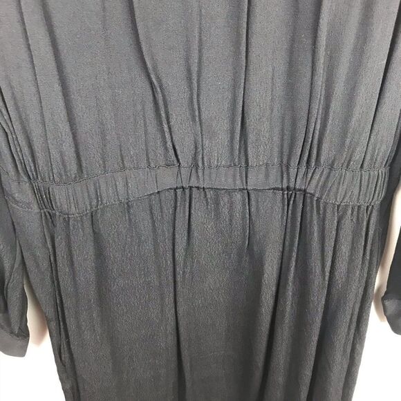 NEW Boutique‎ Black Cut Out Faux Suede Long Sleeve Mini Boho Dress - Picture 8 of 13